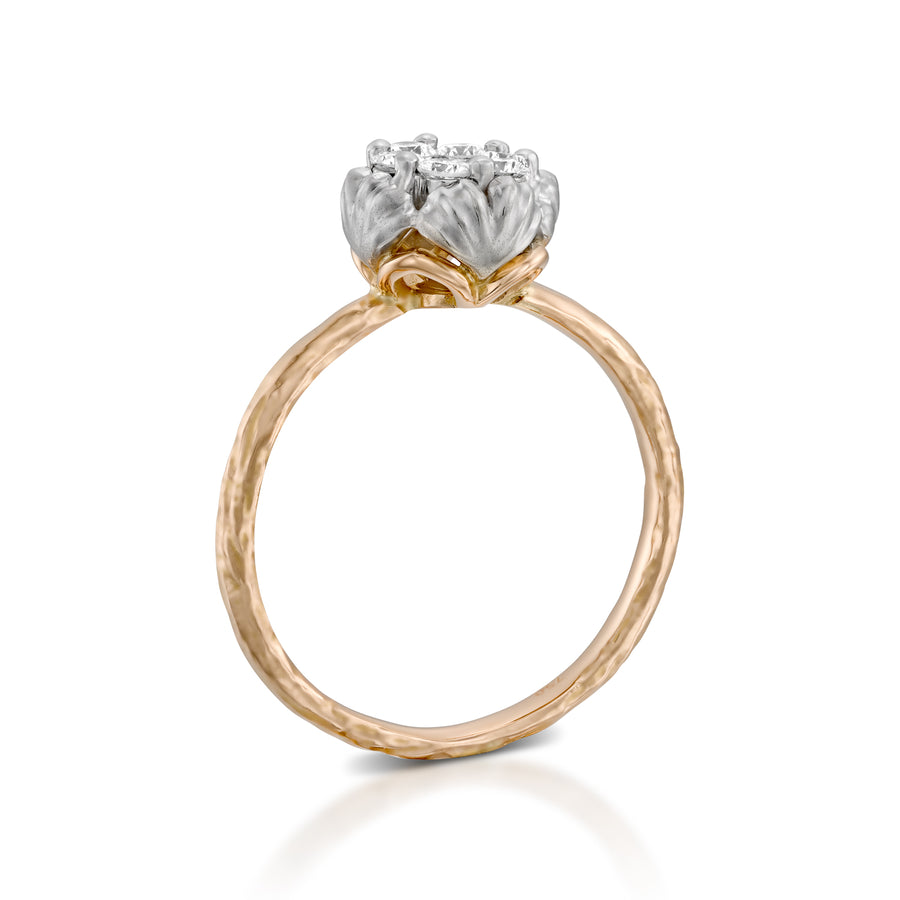 RS745AB- Diamond floral ring