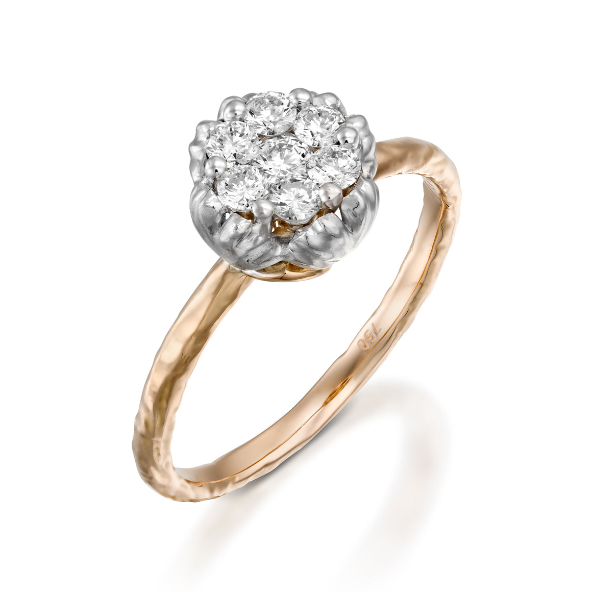 RS745AB- Diamond floral ring