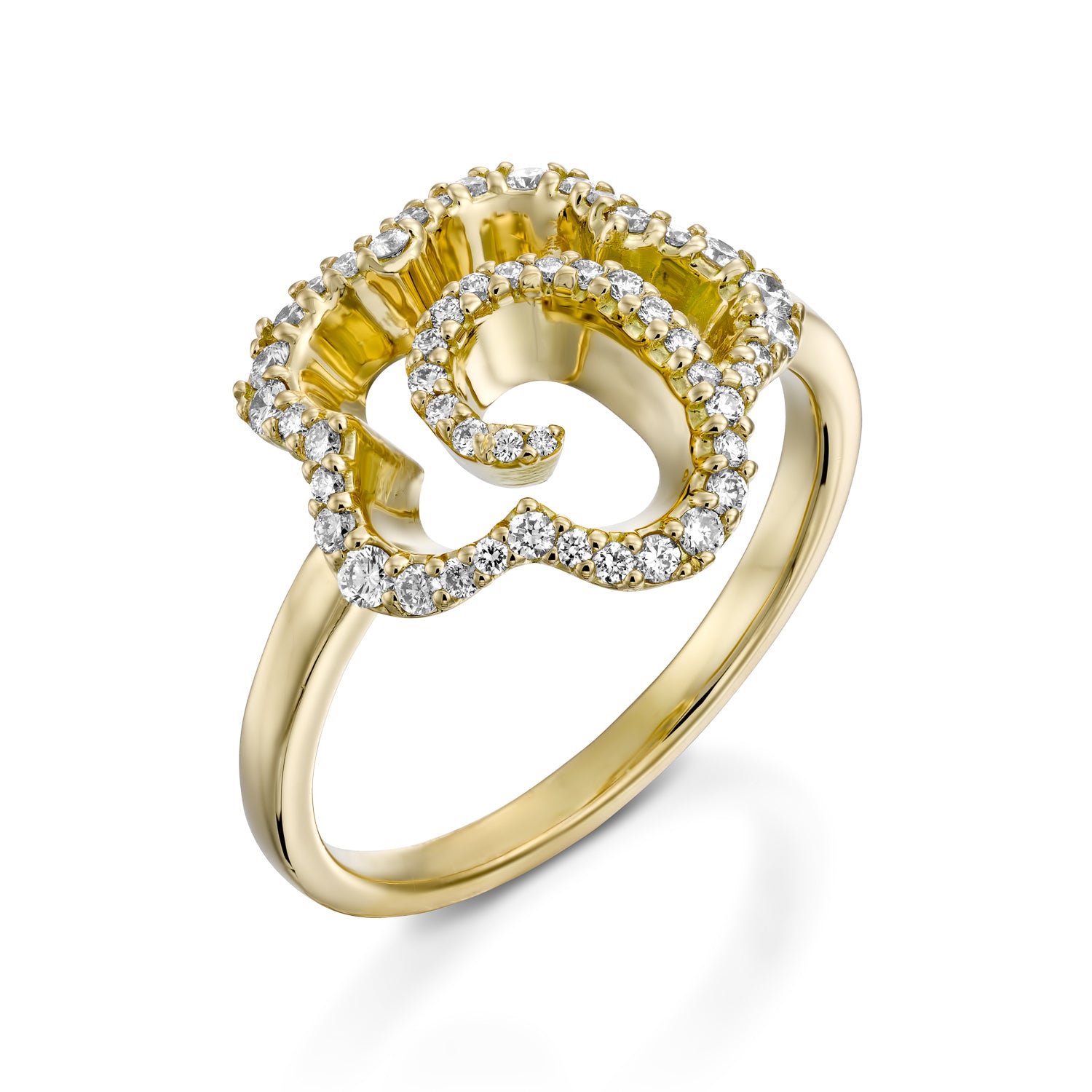 R3420ES-Lotus Diamond Ring