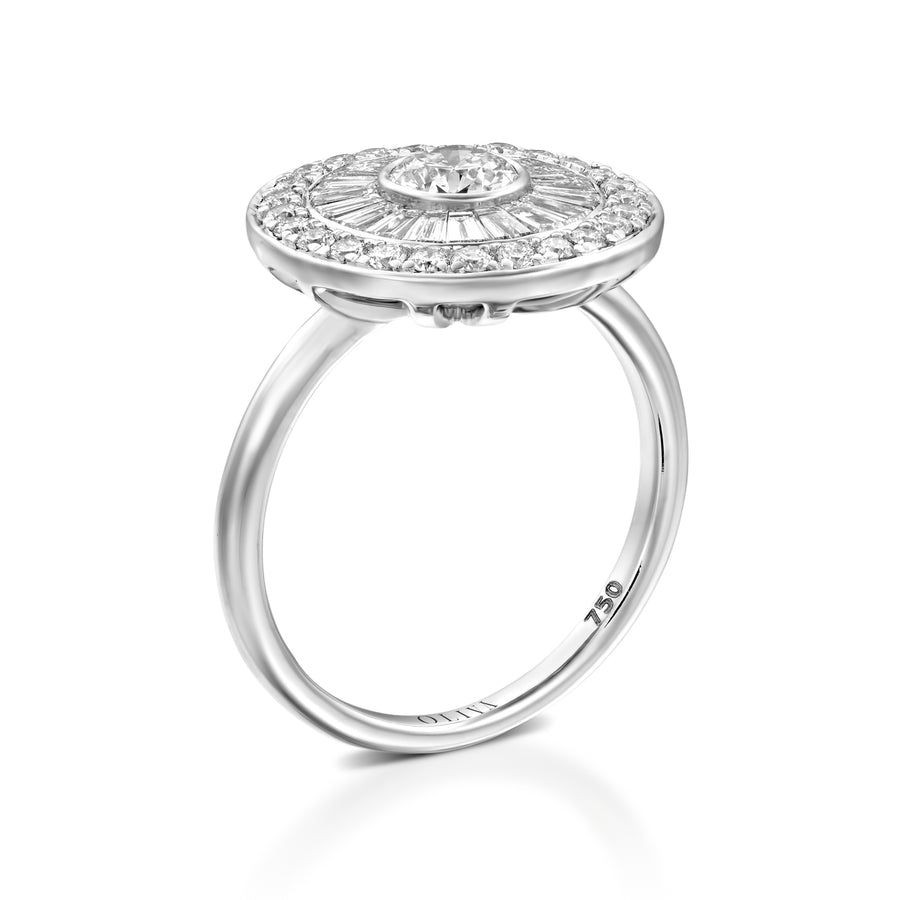 Sun diamond ring 3.2 Carat 