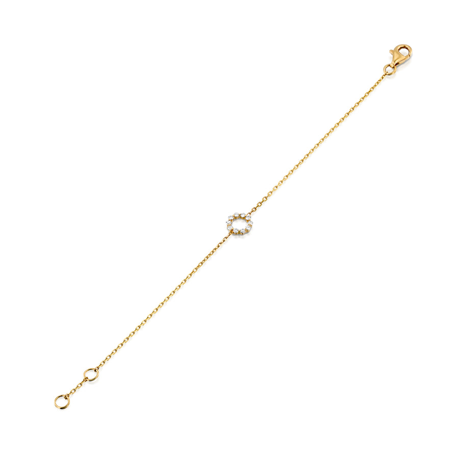 BNT13013Y-Bridal wedding bracelet in diamond and 18k gold