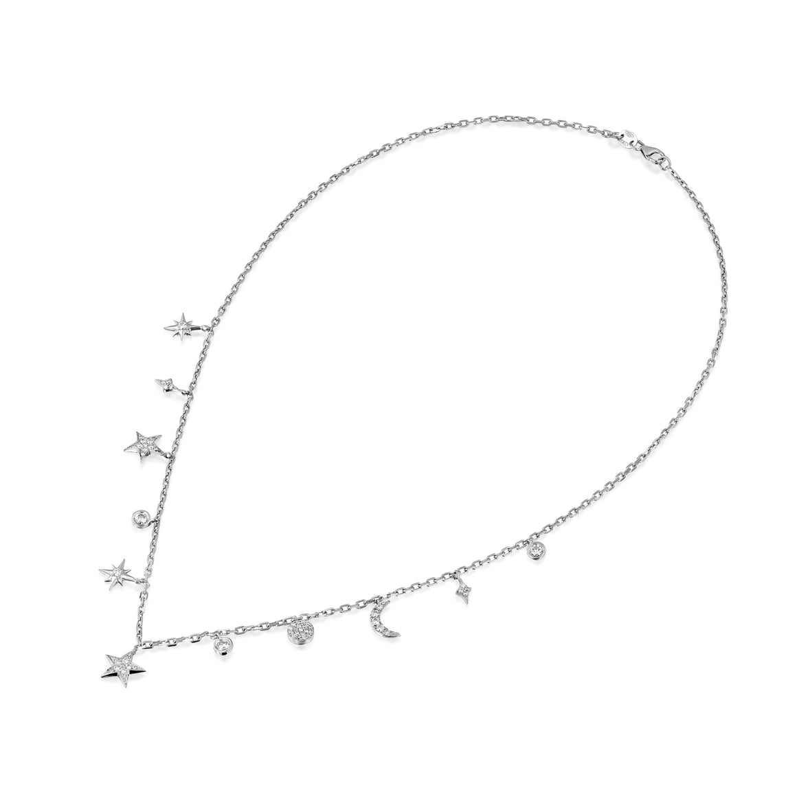 CEL004- Celestial jewellery - Diamonds stars necklace pendant