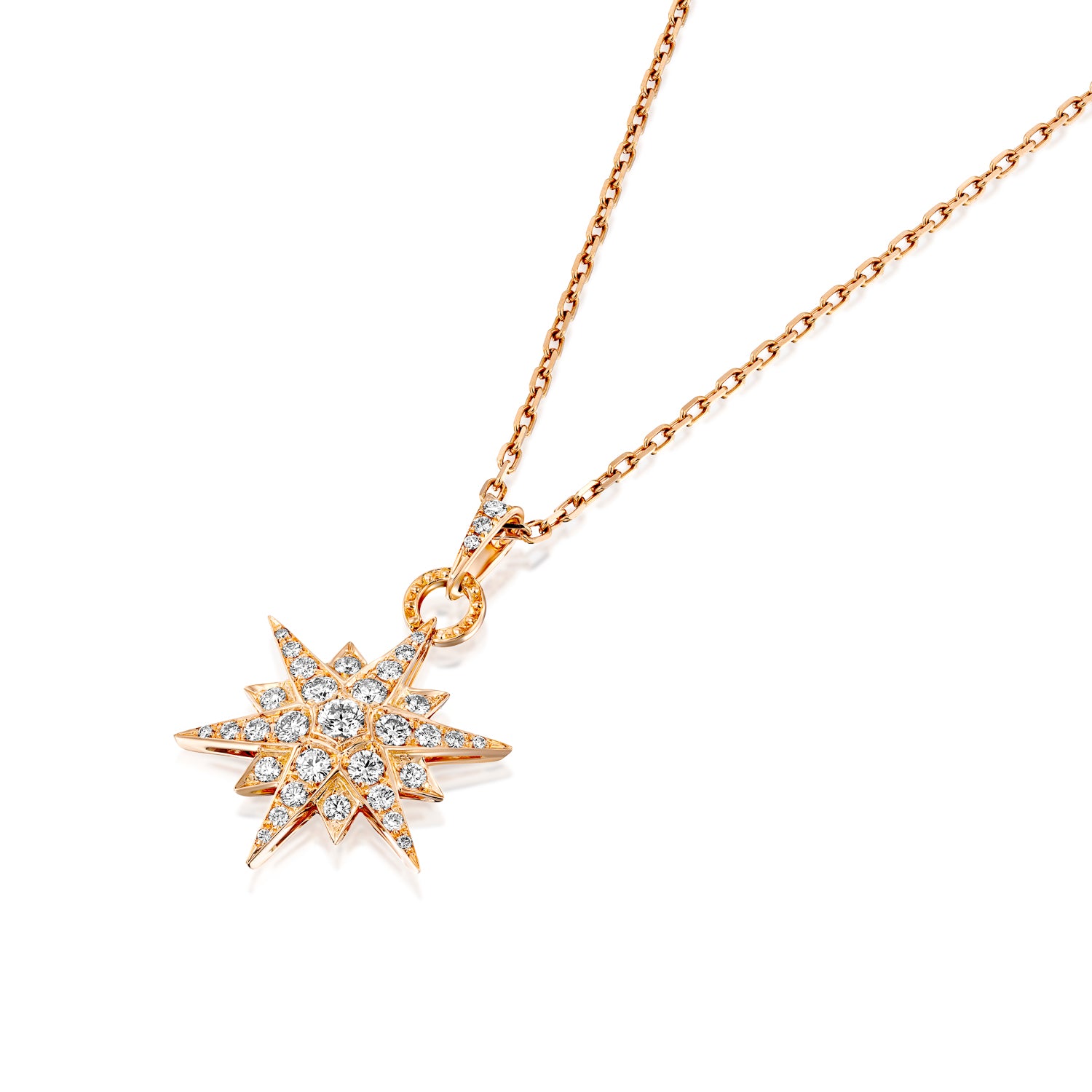PSTAR8 celestial diamond North Star pendant in 18k