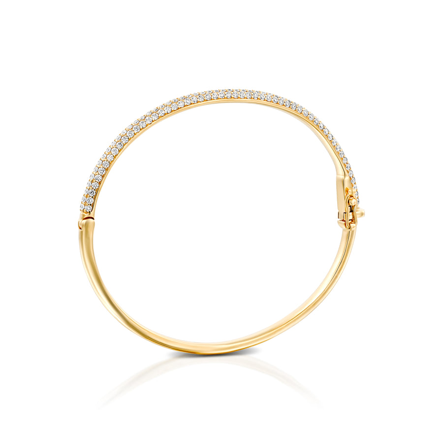Gold Diamond diamond bangle by Oliva fine jewelry 