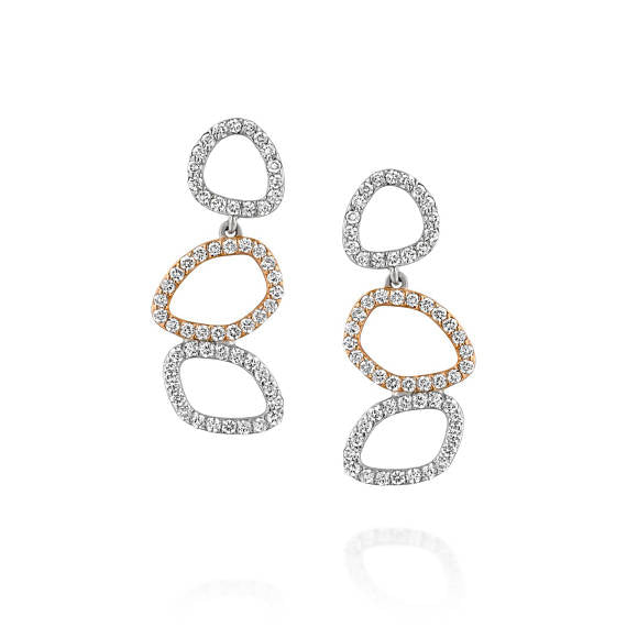 ETUE6161-Drop geometric diamond earrings