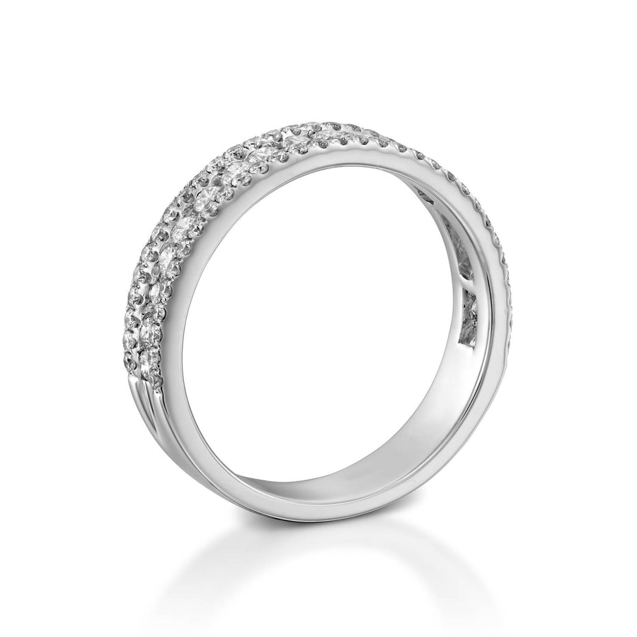 RNT12696-0.72 Carat White gold diamond Half Eternity Wedding ring