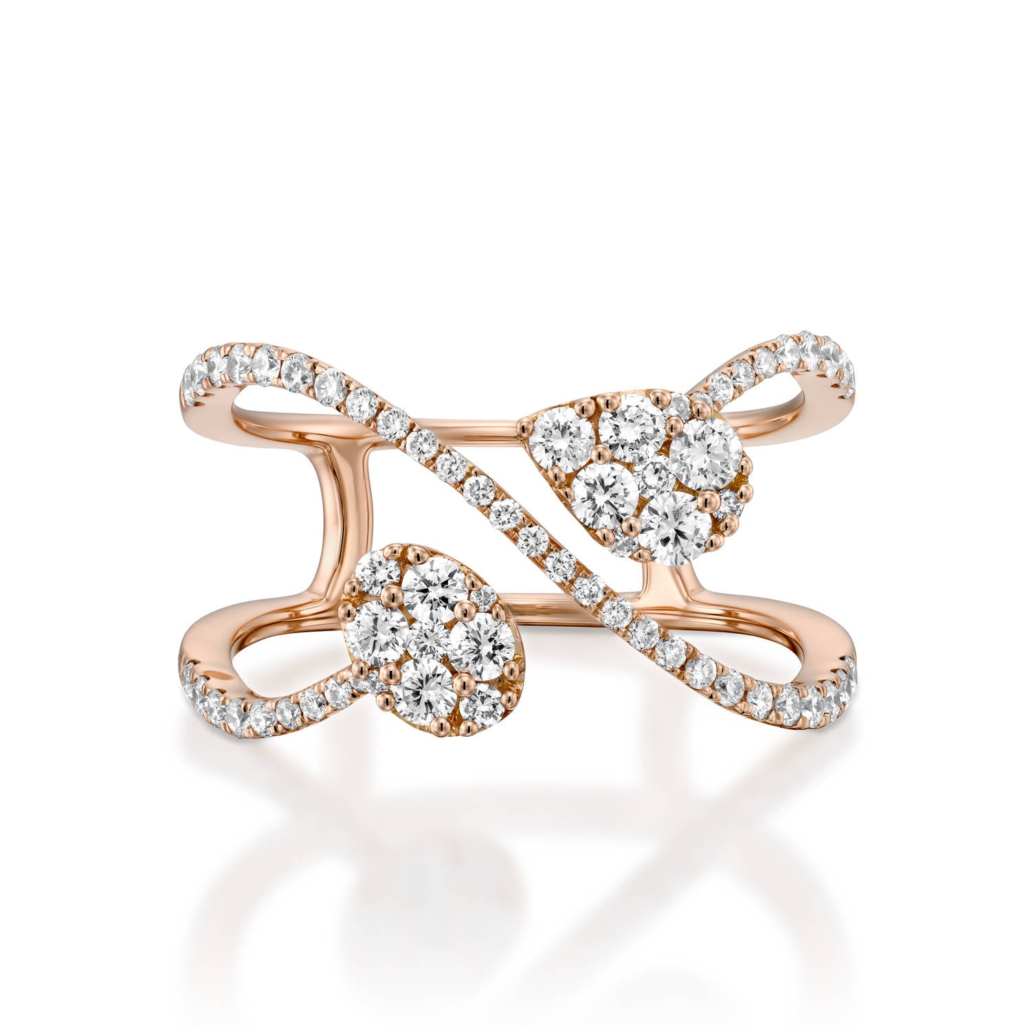 RNR18238-Rose gold Infinity diamond ring