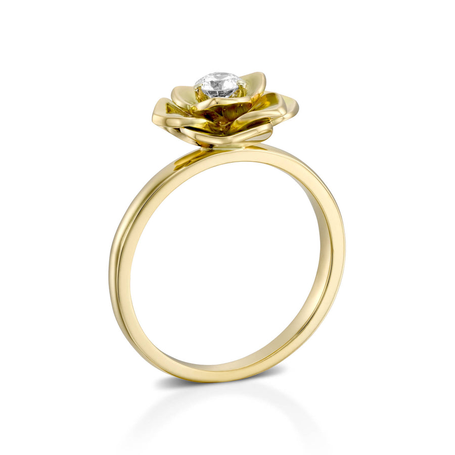 ROF102-Rose diamond engagement ring