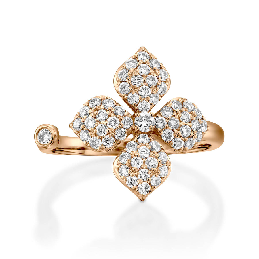 RNT12765-Flower diamond engagement ring