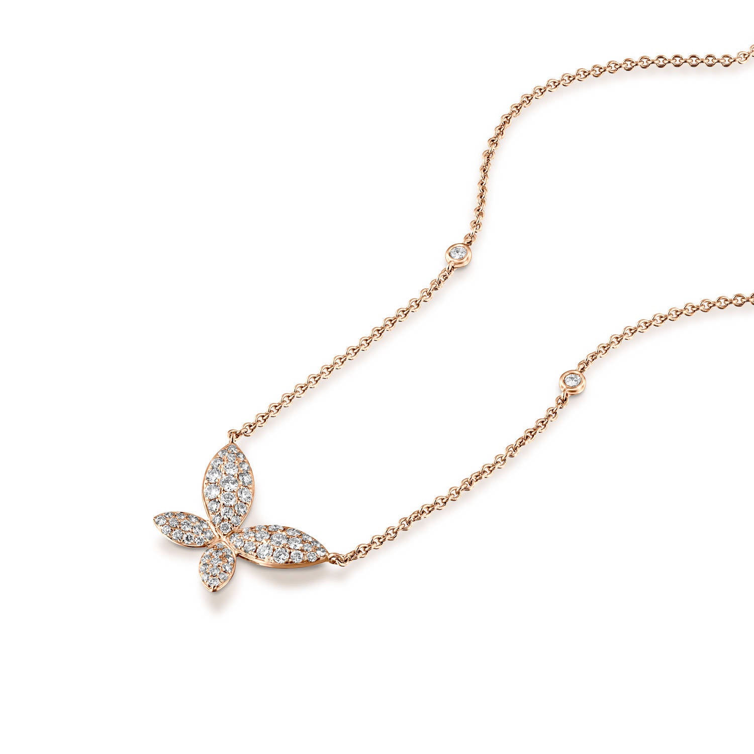 P3853 Delicate Butterfly Necklace